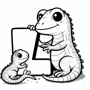 Lizard 🦎 with Letter K 🔠