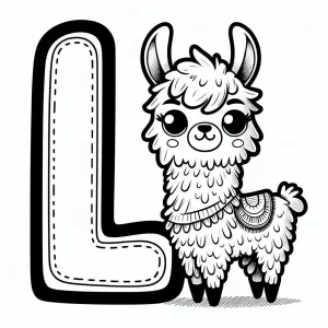Llama with Letter L 🦙🔠