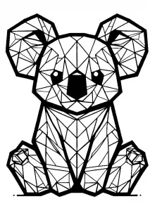 Cute Koala Bear Low Poly Origami Style 🐨📐