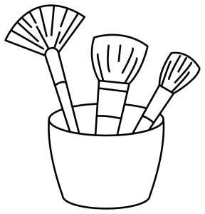 Makeup Brushes in a Cup 🎨🖌️💄