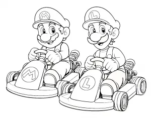 Mario and Luigi Racing in Mario Karts 🍄🏎️🌟