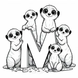 Meerkats, with Letter M 🐾🔠