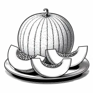 Melon Cut on Plate 🍈🍽️