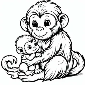 Monkey Holding Infant Monkey 🐵👶