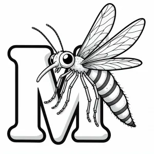 Mosquito, with Letter M 🦟🔠