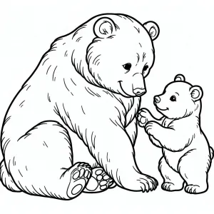 Mother Bear with Cute Baby Cub π»πΆ