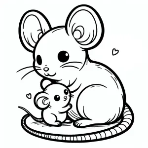 Mother Mouse with Baby Mouse 🐭👶