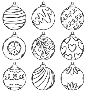 Nine Decorated Christmas Balls 🎄✨🎁