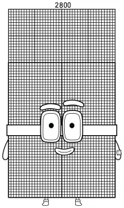 Numberblock 2800 with a Friendly Face and Rainbow Belt 🔢🎨