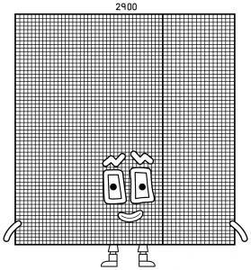 Numberblock 2900 with a Friendly Face and Split Design 🔢🧡