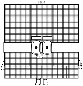 Numberblock 3600: Fun and Friendly Number Character 🔢🌈