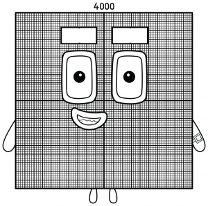 Numberblock 4000: Friendly Green Giant with a Smile 🟢😊🔢