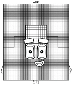 Numberblock 4100 with a Hundred Block Head ๐ข๐