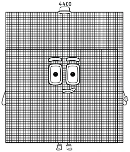 Numberblock 4400 with a Hat and Friendly Face 🧢🔢😊