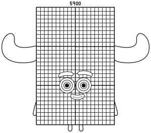 Numberblock 5900 with Rainbow Arms πποΈπ’