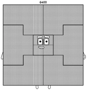 Numberblock 6400: The Giant Perfect Square 🔢🟦✨