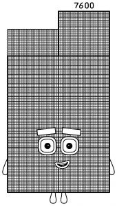 Numberblock 7600 Step-Shaped Friend ๐ขโจ๐