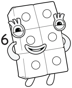Meet Numberblock Six, the game-loving dice-themed character who represents the number 6! 🎲🎲🎲