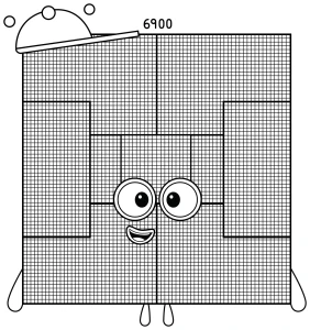 Numberblock Six Thousand Nine Hundred 🔢🎩✨