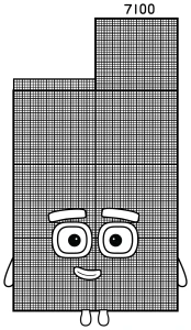Numberblock 7100 Stepped Giant 🔢🌈✨