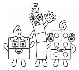 Numberblocks Four, Five, and Six 🔢✨🖐️