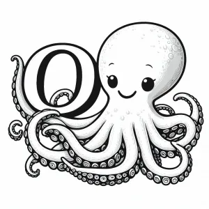 Octopus with Letter O ππ