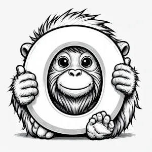 Orangutan with Letter O 🦧🔠