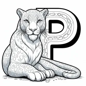 Panther with Letter P π