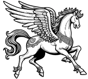 Ancient Greek Pegasus with Wings ✨🦄