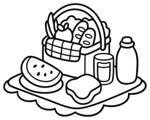  Picnic Basket with Nice Foods for a Cozy Lunch🧺🍉🥪