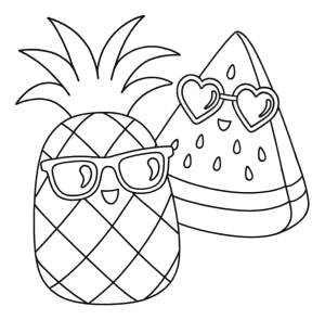 Pineapple and Watermelon Summer Friends 🍍🍉😎
