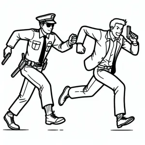 Police Man Chasing a Bandit 👮‍♂️🏃‍♂️