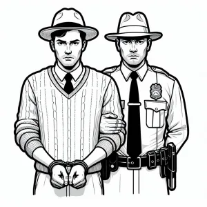 A Police Officer Holding a Thief by the Arm 👮‍♂️🤝