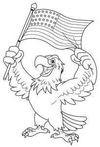 Proud American Eagle Holding the US Flag 🦅🇺🇸🎆