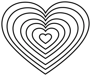 Rainbow Heart with Layered Bands 🌈💖❤️