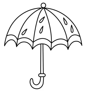 Rainbow Umbrella with Raindrops 🌈☔💧😊