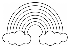 Rainbow with Clouds and Arcs of Color 🌈🌤️