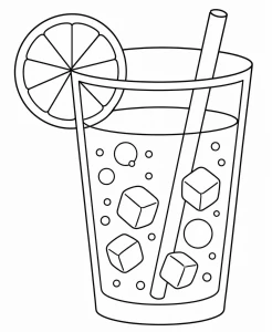 Refreshing Lemonade Glass with Ice 🍋🥤🧊