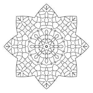 Relaxing Mandala Star Shape Kaleidoscope Inspired ππβ¨