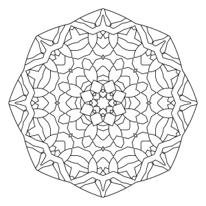 Relaxing Mandala with Hexagon Shape Geometric Elements π§ββοΈβ¨π·
