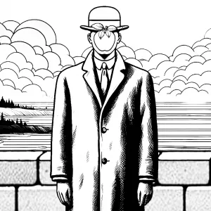 Painting The Son of Man by RenΓ© Magritte 1964 ππ¨