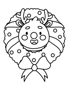 Rudolf the Reindeer Through the Christmas Wreath with a Bow 🦌🎄🎀