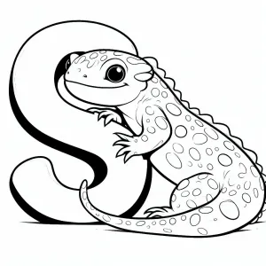 Salamander with Letter S 🦎