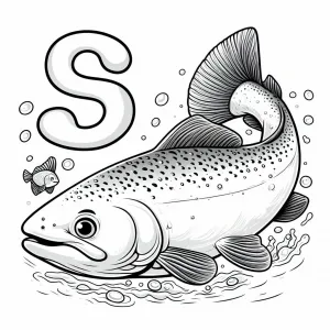Salmon with Letter S 🐟
