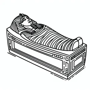 Ancient Egyptian Sarcophagus of Pharaoh Tutankhamun