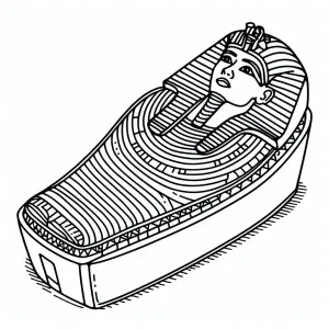 Sarcophagus of Ancient Egyptian Pharaoh Tutankhamun