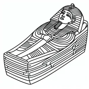 Sarcophagus of Ancient Egyptian Pharaoh Tutankhamun