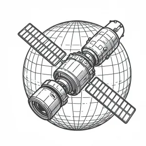 Satellite above Earth 🛰️🌍