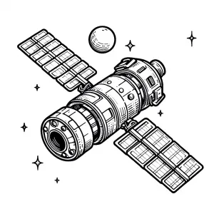 Satellite above Earth 🛰️🌍