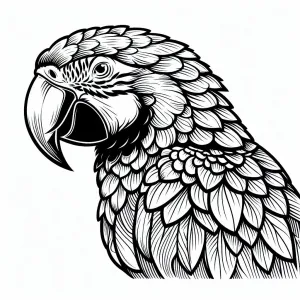 Scarlet Macaw Bird Head π¦πΆ